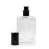 50ml Négyzetes Üveg, Szórófej és  Fekete Kupak