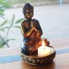 Buddha Gyertyatartó - Piros - Közepes