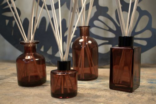 100 ml Négyzetes Magas Diffúzor Üveg - Jantár