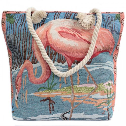 Strandtáska - Rózsaszín Flamingó