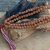 108 Rudraksha Mala Lánc - 4 arcú rudraksa / 4 mukhi rudraksha - Natúr