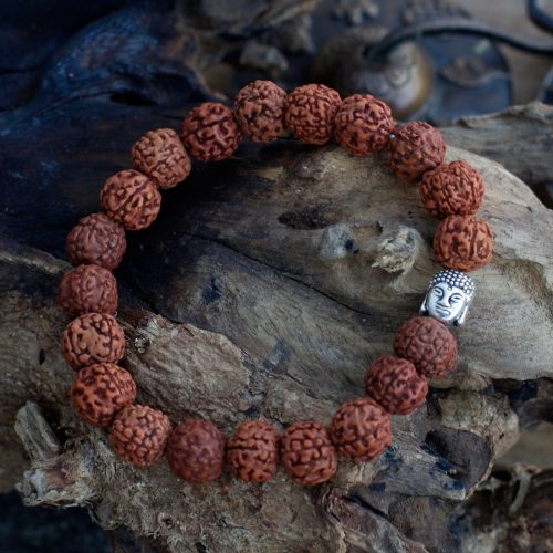 Rudraksha Mala Karkötő  - Barna