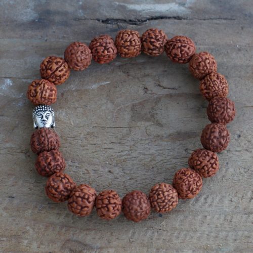 Rudraksha Mala Karkötő - Natúr