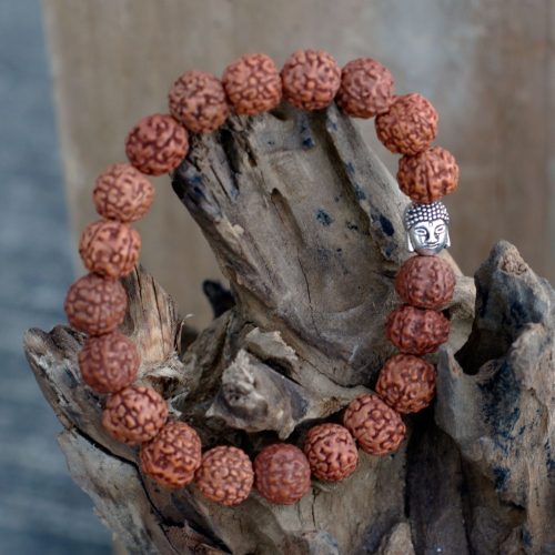 Rudraksha Mala Karkötő - Natúr