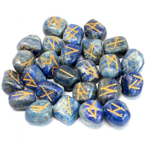 Indiai Rúna Kövek Tasakban - Lapis Lazuli