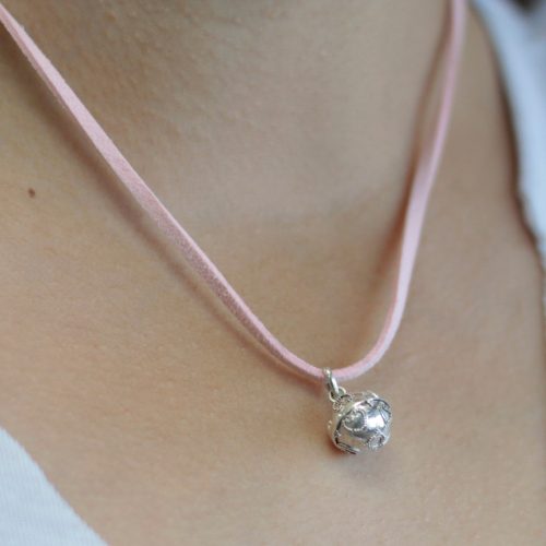 Ezüst Angyalhívó Csengő - Szeretet - 12mm