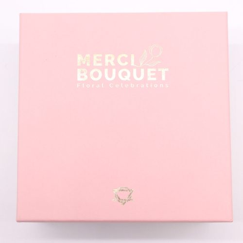 Négyzetes Doboz - Babaköszöntő- Rózsaszín