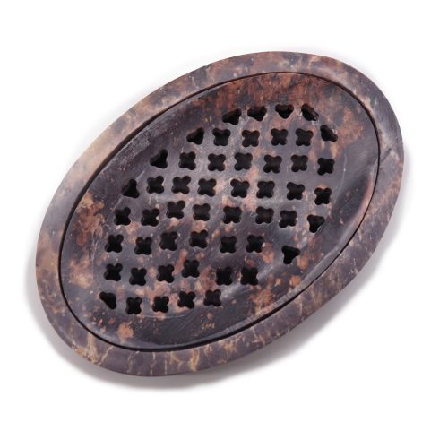 Rácsos Szappankő Szappantartó 11x8cm- Ovális