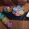 Szappankő Füstölő Állvány - 26x5cm - Hét Chakra