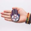 Szappankő Hamsa Füstölő Állvány 9x6cm -Pentagon