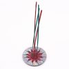 Szappankő Kerek Füstölő Állvány 10cm - Virág (5 stick holder)