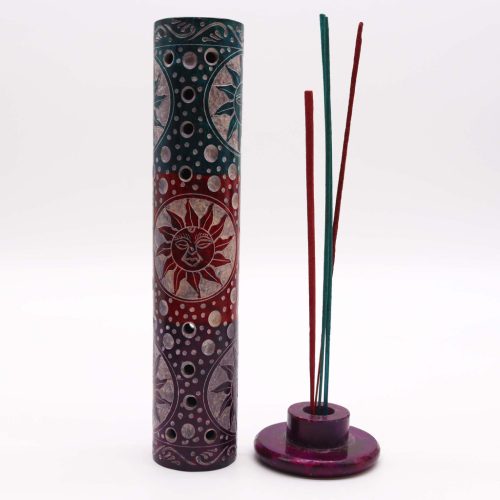 Szappankő Kerek Torony Füstölő Állvány 25cm - Napok