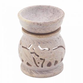 Kicsi Szappankő Aromalámpa 8cm - Elefánt
