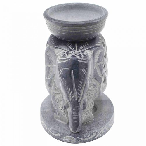 Szappankő Aromalámpa 10.5cm - Álló Elefánt