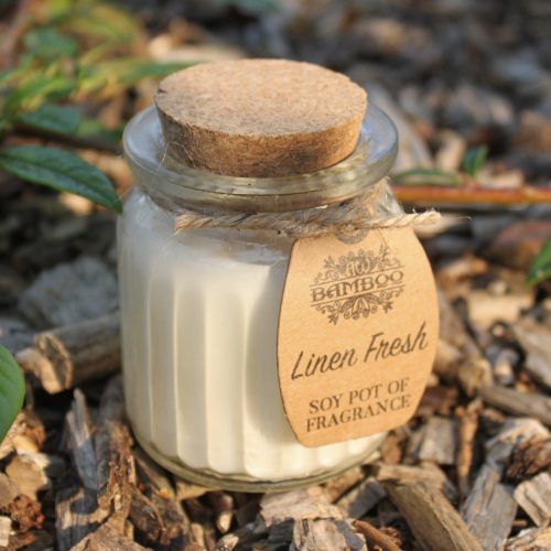 Szójaviasz Illatos Gyertya Friss Ágynemű