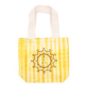   Színes Festett Pamut Táska (6oz) - 38x42x12cm -  Namaste - Sárga