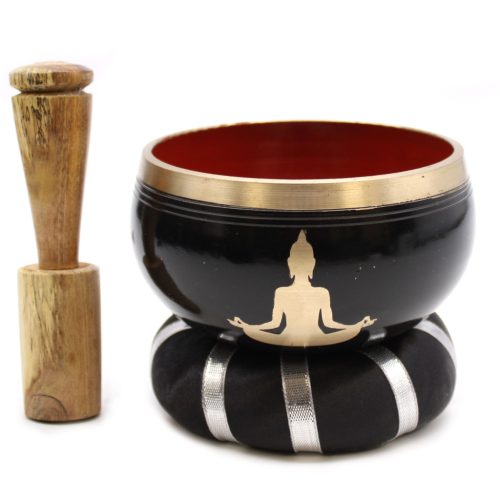 Buddha Hangtál Együttes- Fekete/Narancsszínű 10.7cm