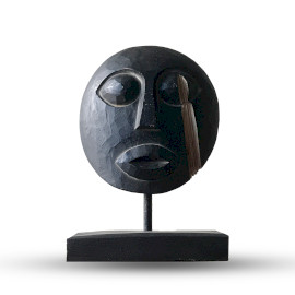 Timor Tribal Dekoratív Maszk - Fekete 27x20cm