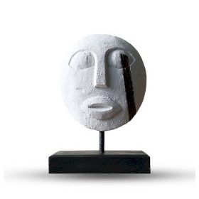 Timor Tribal Dekoratív Maszk - Fehér 27x20cm