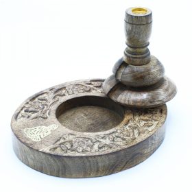   Közepes Mangófa "Folyékony Füst" Füstölőállvány - Brass Buddha