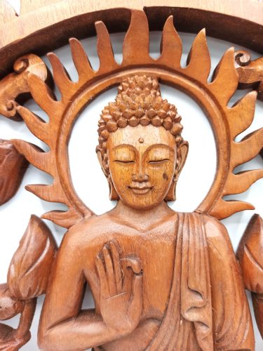 Buddha és Lótusz Panel - 40cm