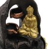 Szoba Szökőkút - 30cm - Arany Meditáló Buddha