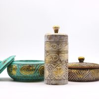 Díszes Fa Tárolóedények