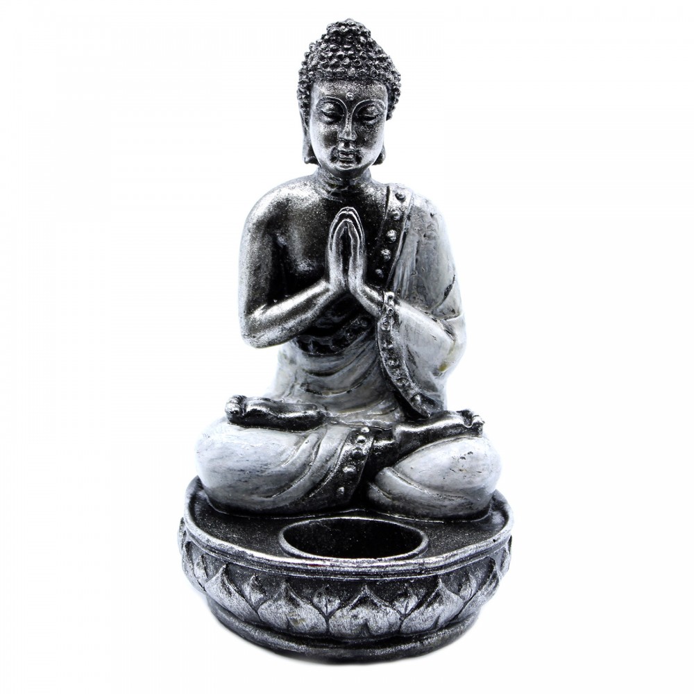 Buddha Gyertyatartó - Fehér - Közepes